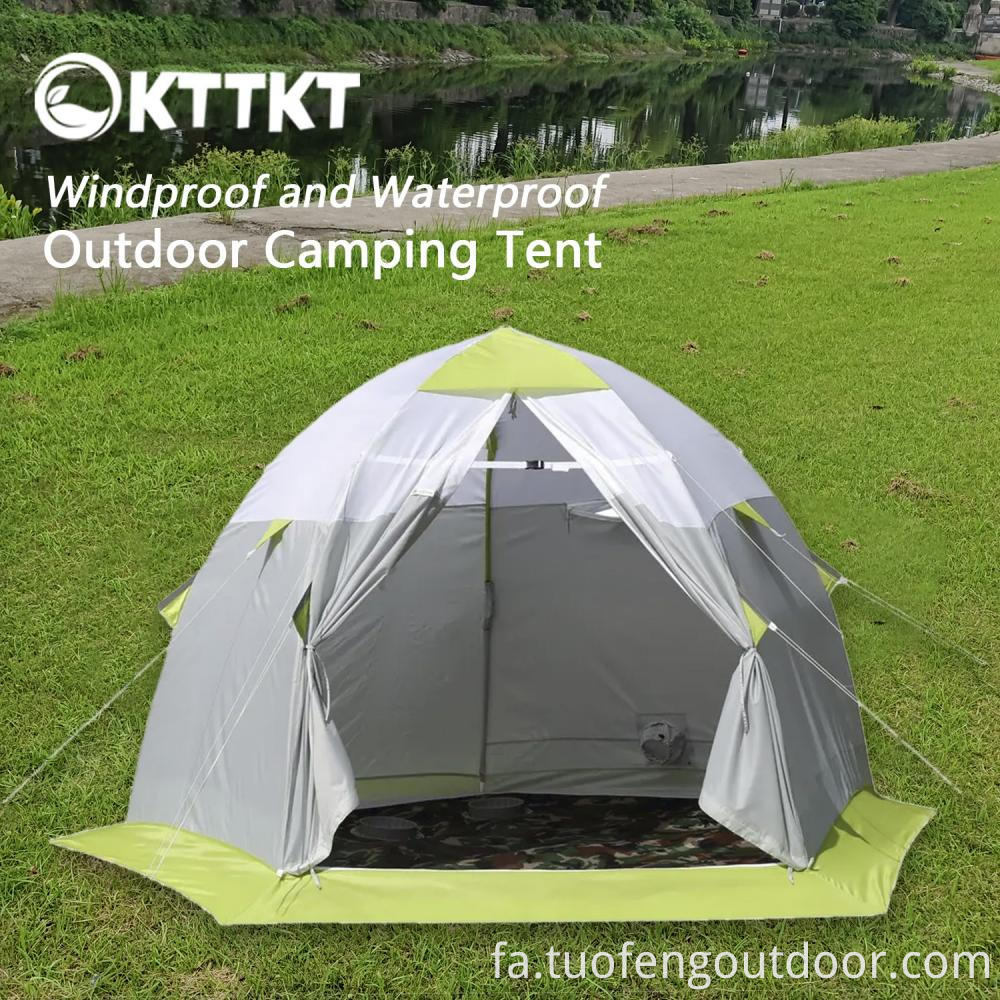 4 9kg Light Green Camping Trekking Double Tent